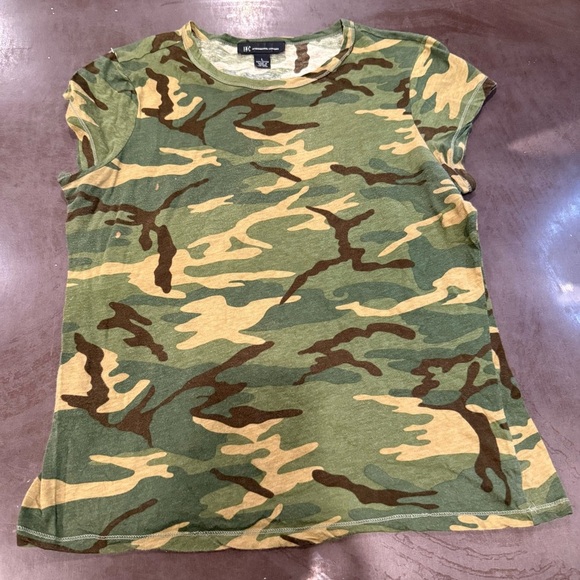 INC International Concepts Tops - INC International Concepts Green and Tan Camouflage  Tee